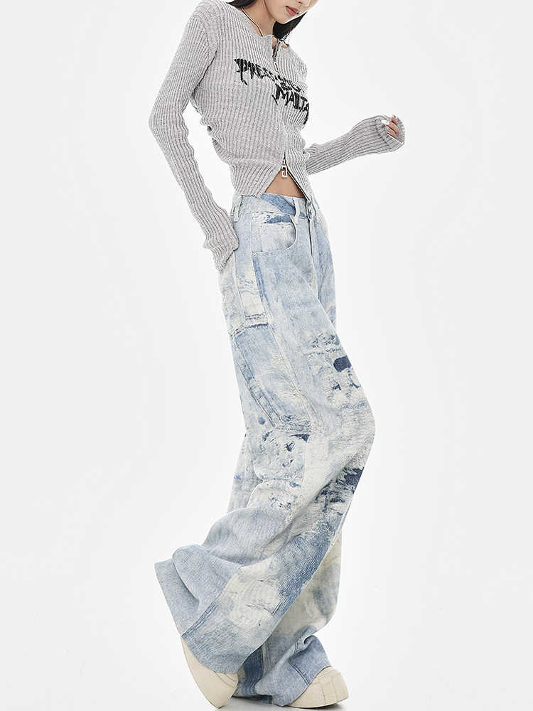 High Street Washed Bell Bottom Jeans - Image 3