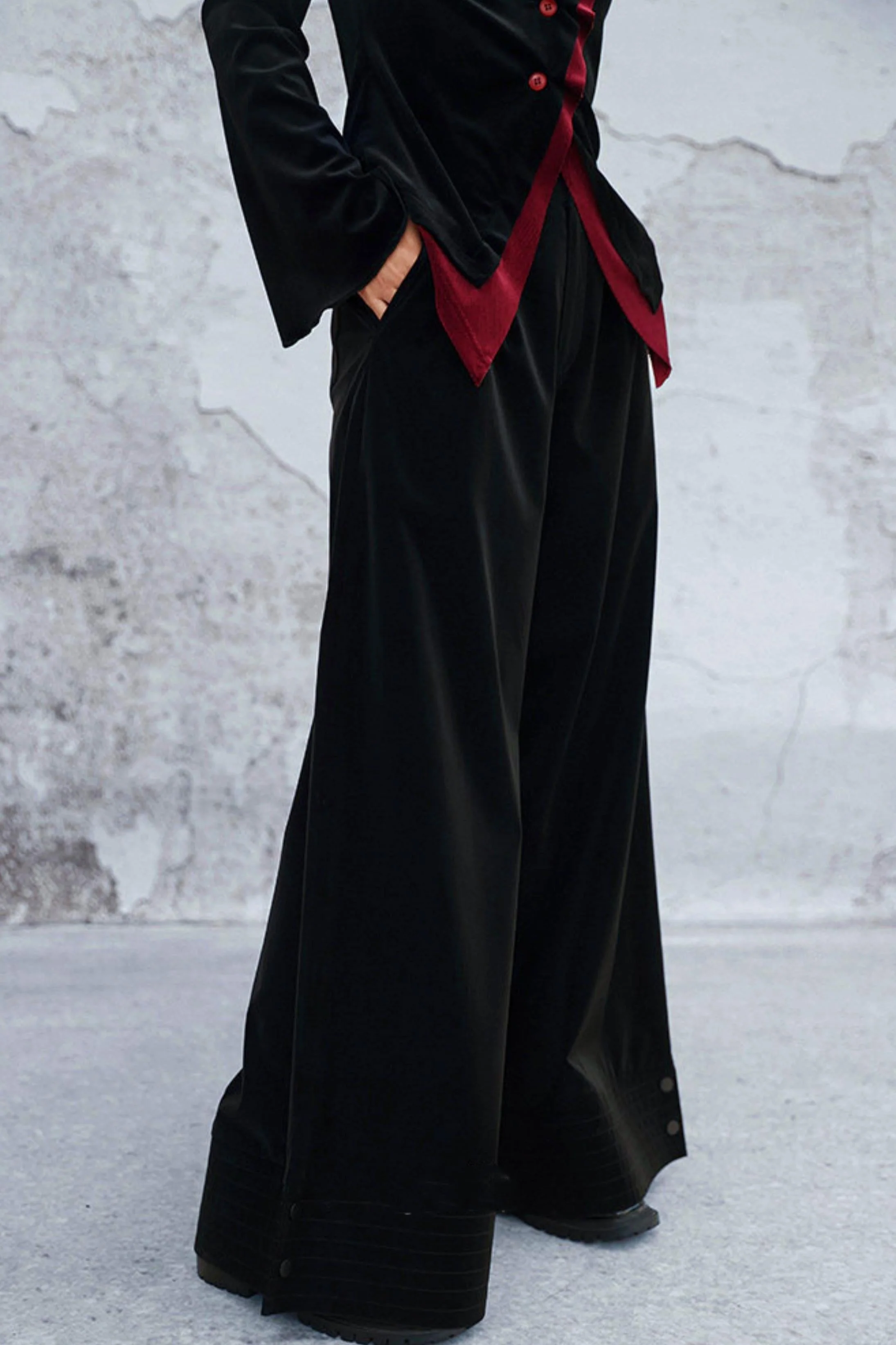 High Waist PU Coated Pants