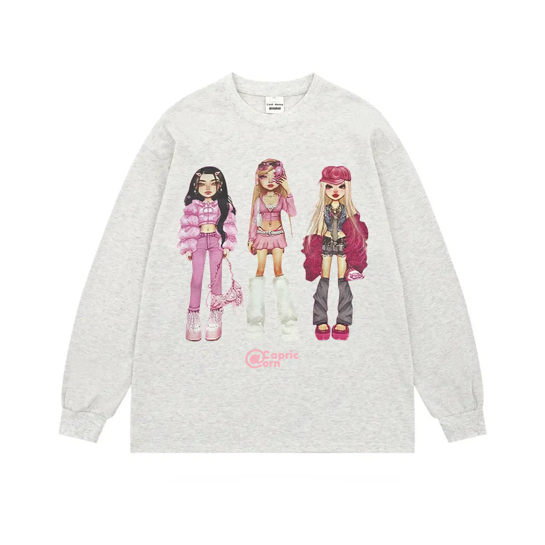 hip-hop girl printed kawaii sweatshirt - Image 3