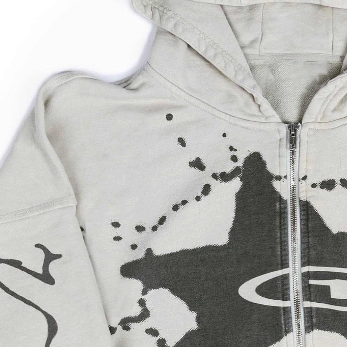 Hip-hop Print Zip-up Y2K Hoodie - Image 3