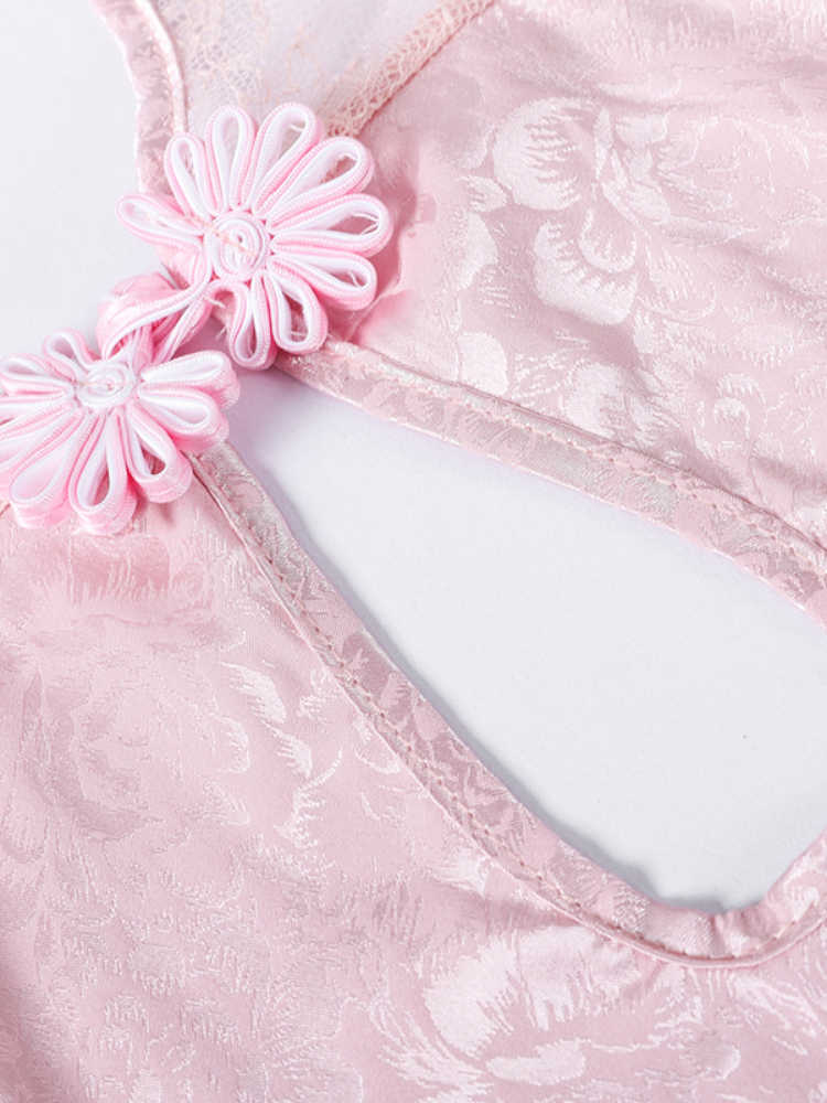Hollow Lace-up Cheongsam Lingerie - Image 3