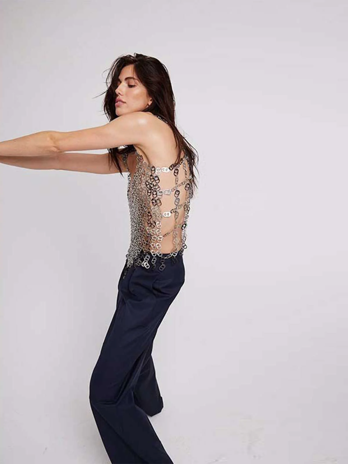 Hollow Metal Iron Body Chain Camisole - Image 2