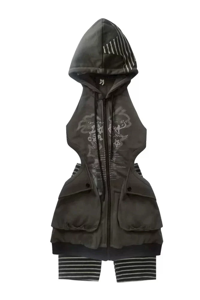 Sleeveless Hoodie Zip Dress - Image 11