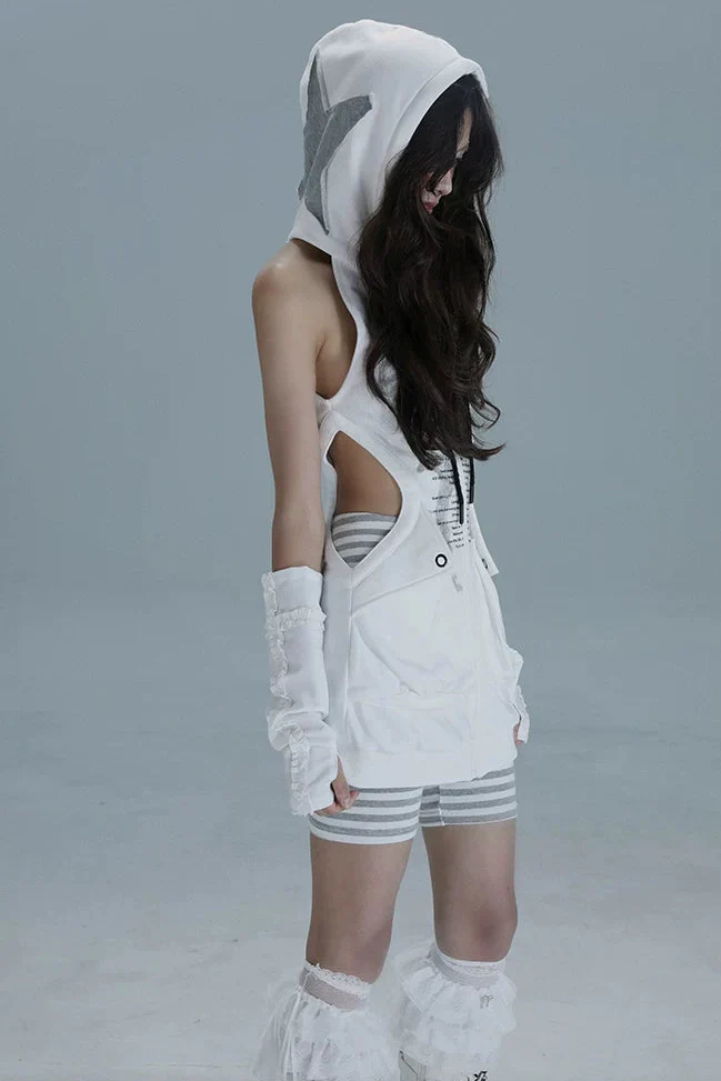 Sleeveless Hoodie Zip Dress - Image 6
