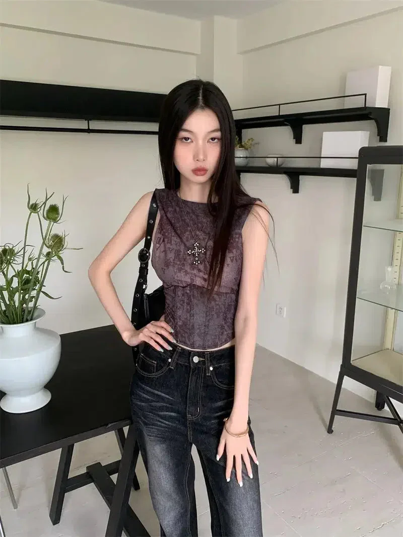 Hooded Brown Corset Top - Image 3