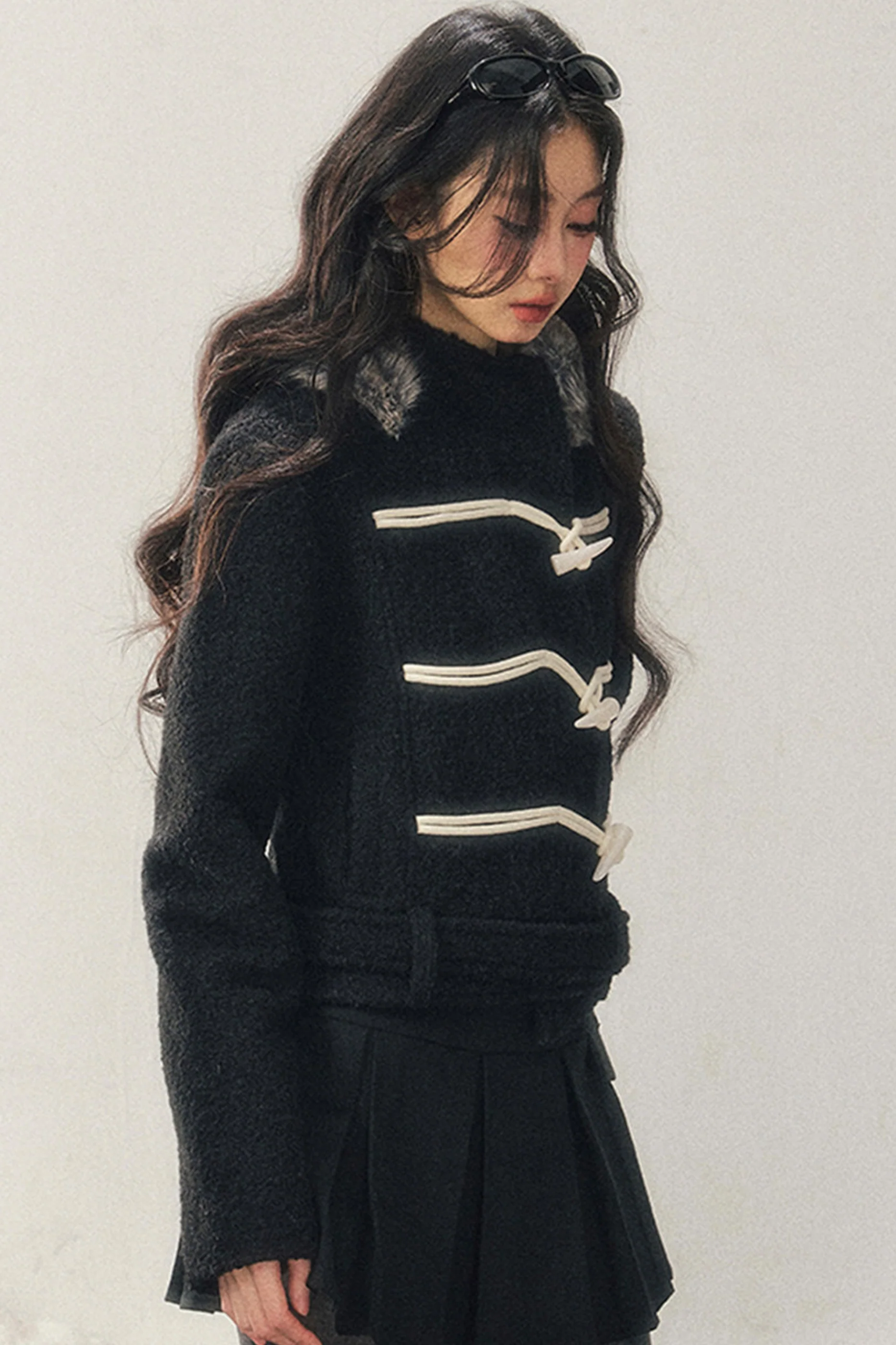 Horn Button Hooded Coat - Image 7