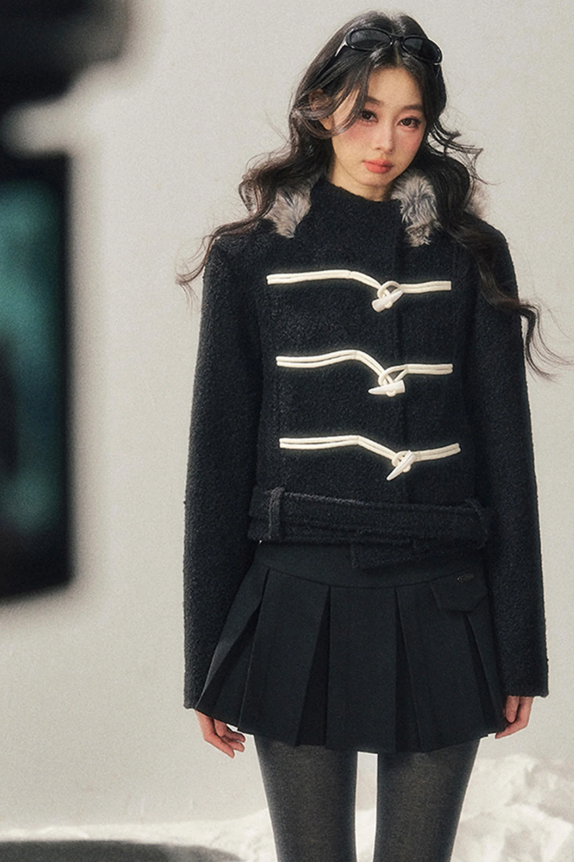 Horn Button Hooded Coat - Image 8