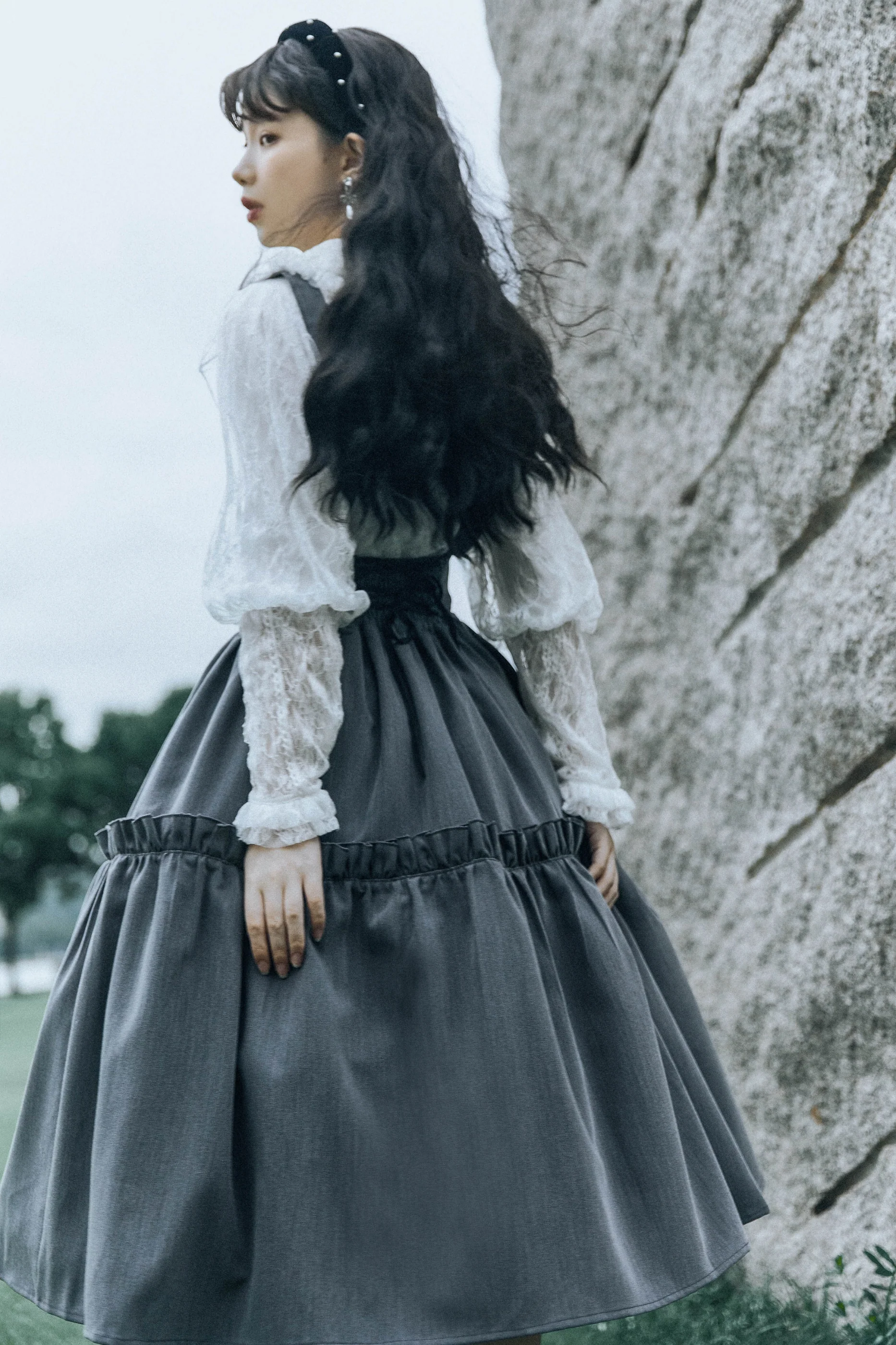 Retro Style Lolita Suspender Skirt - Image 8