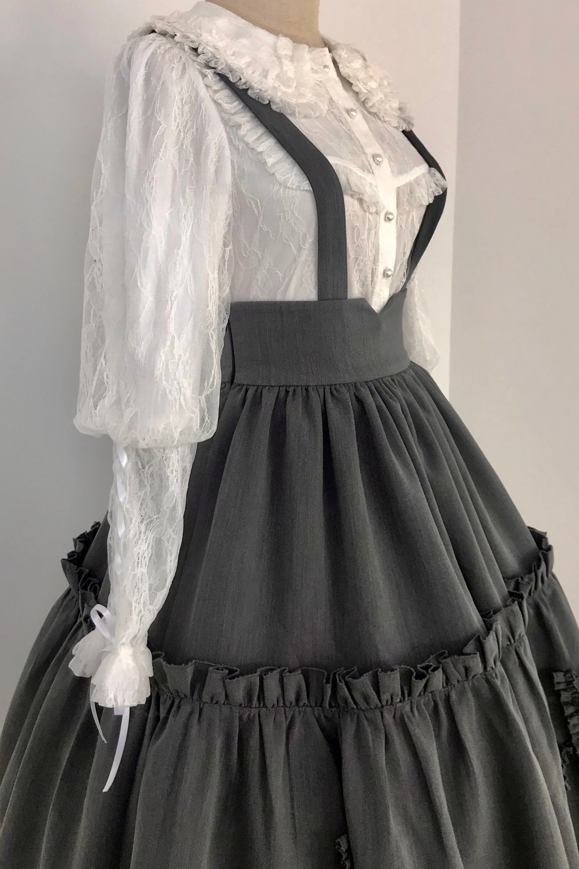 Retro Style Lolita Suspender Skirt - Image 14