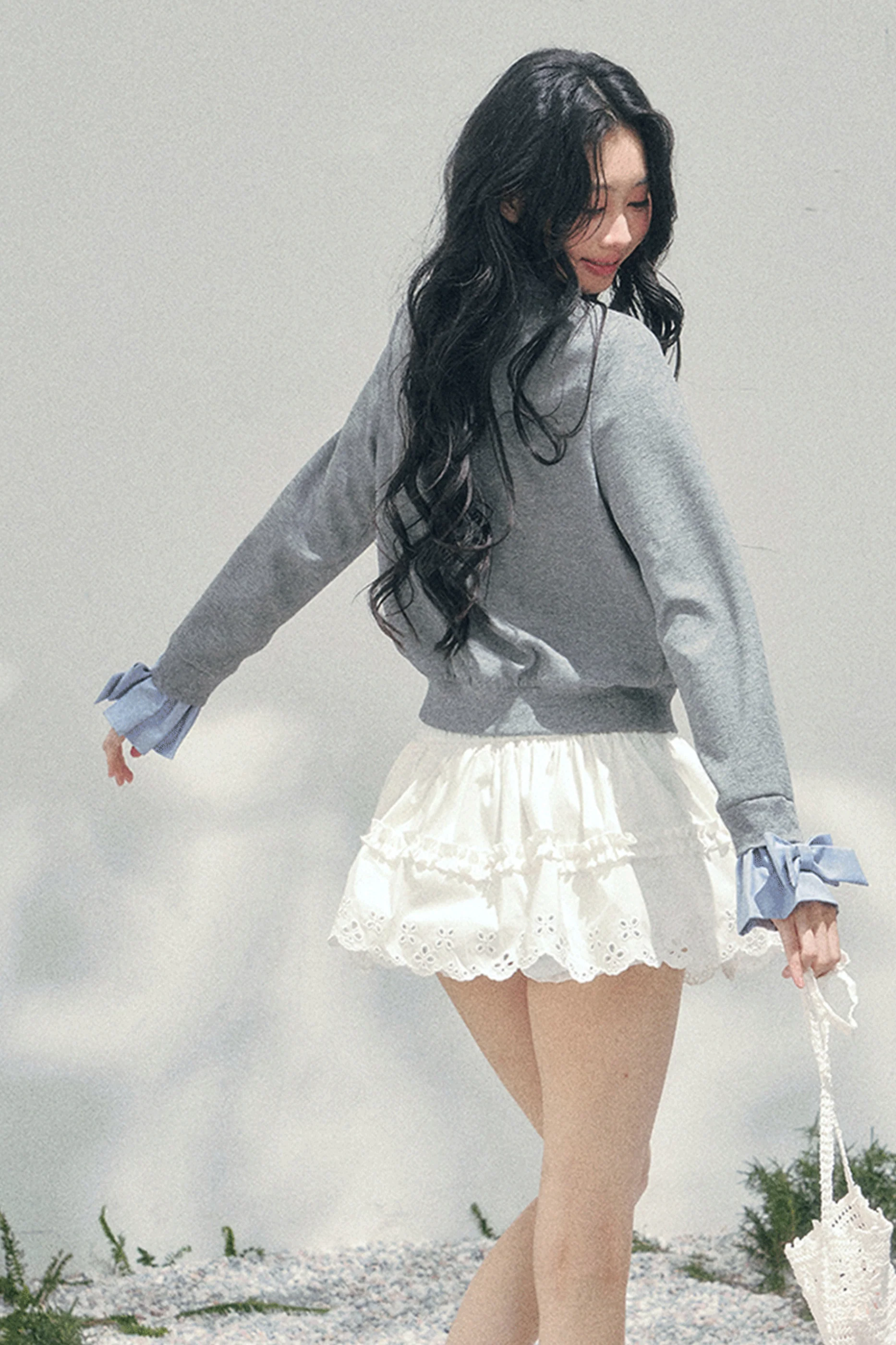 French Faux Two-Piece Polo Sweater - Image 3