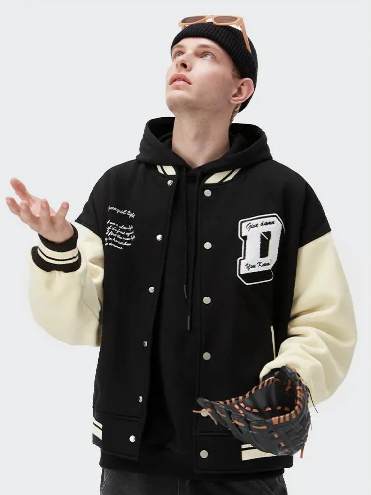 I Don't Give Damn Baseball Varsity Jacket - Image 6