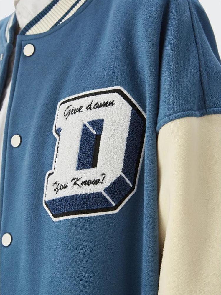 I Don't Give Damn Baseball Varsity Jacket - Image 7