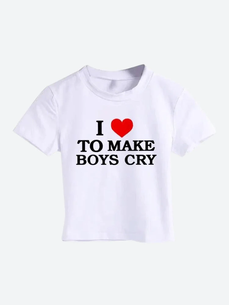 I Love To Make Boys Cry Tee - Image 2
