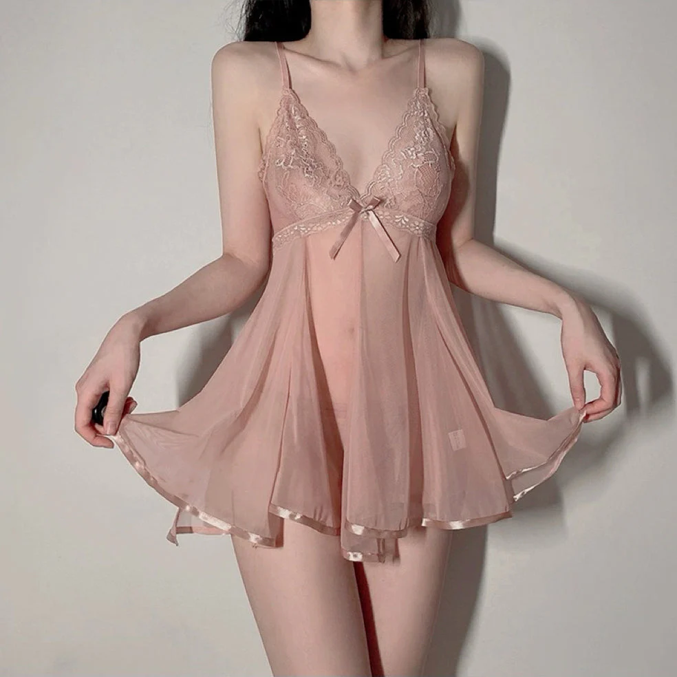 Ice silk lace dress