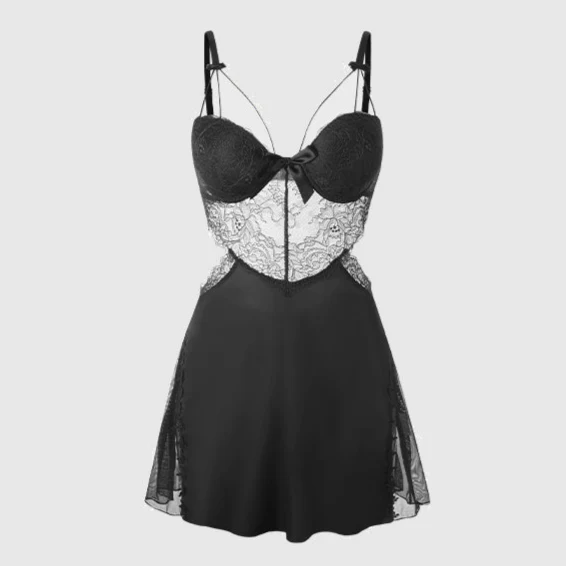 Ice Silk Lace Nightgown - Image 10