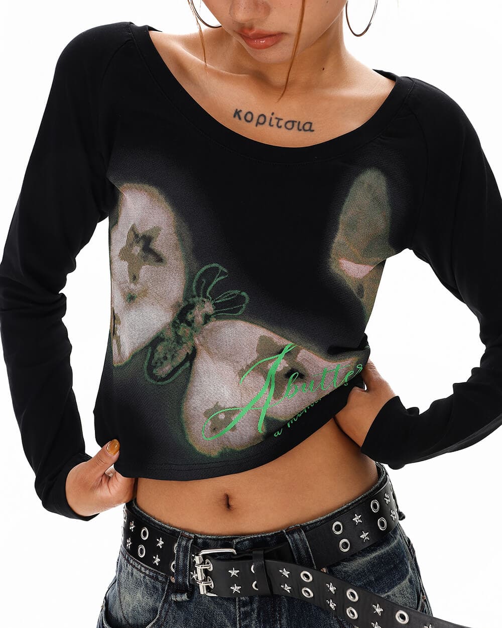 Indie Butterfly Print Long Sleeve Top - Image 7