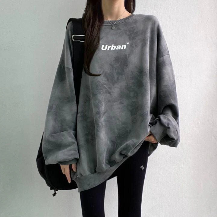 Indie Urban Print Longline Sweatshirt - Image 6