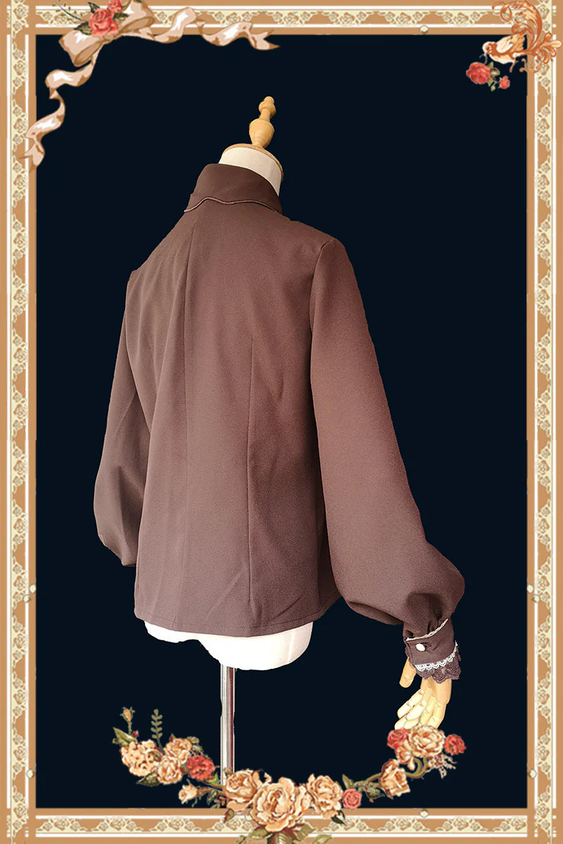 Elegant Embroidery Lapel Lolita Blouse - Image 5