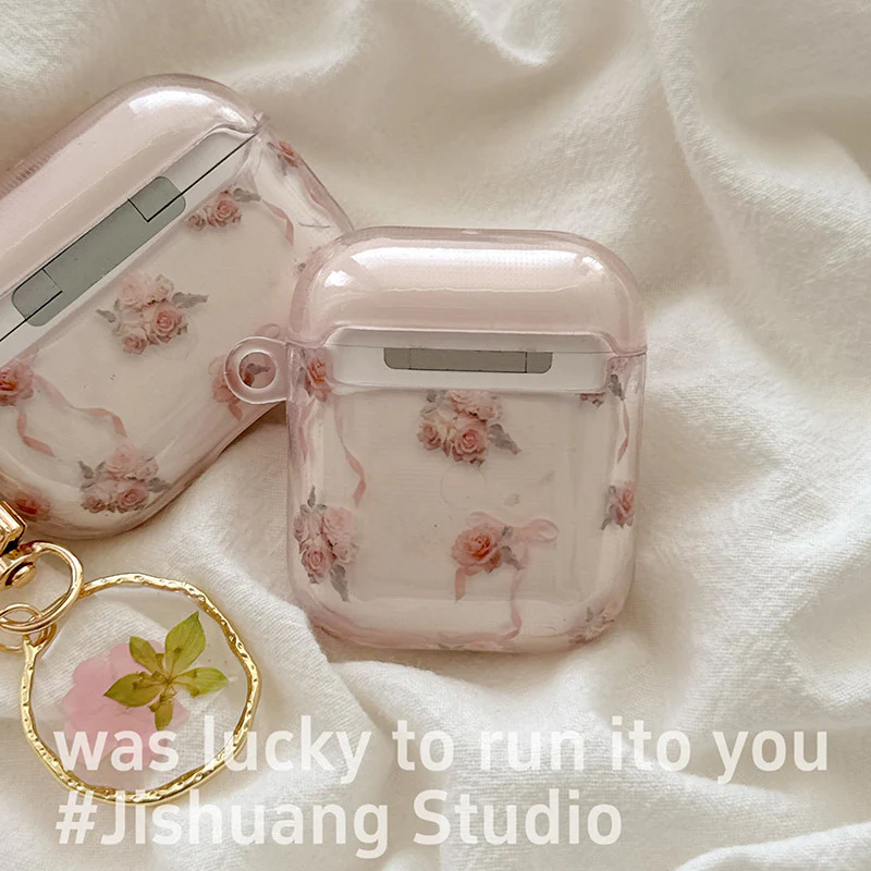 Ins pink rose airpods protective cover - Image 5