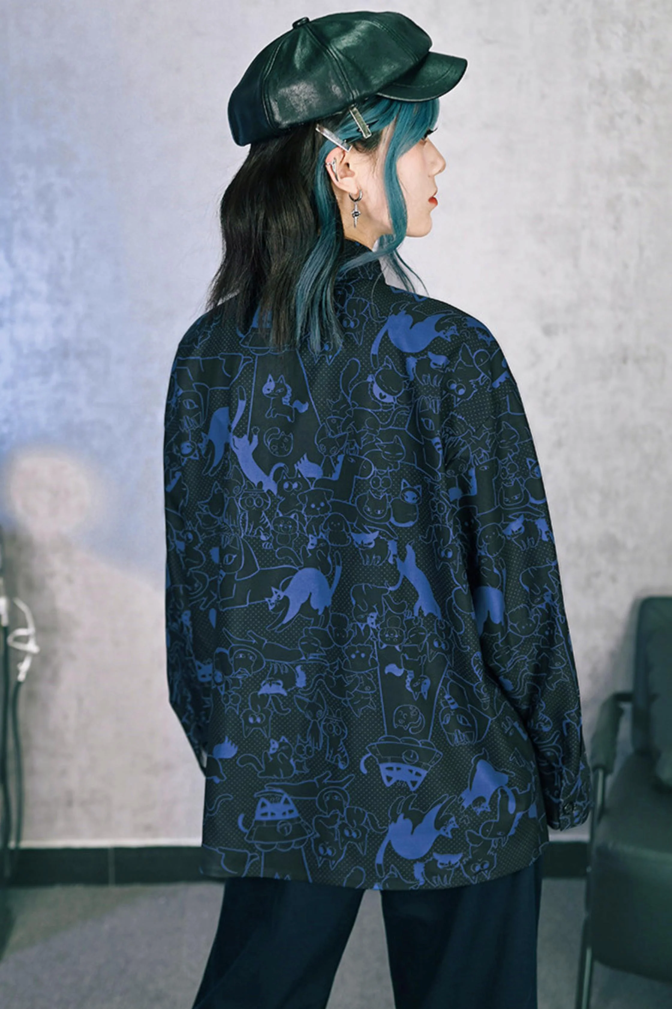 Stellar Meow Full Print Blouse - Image 24