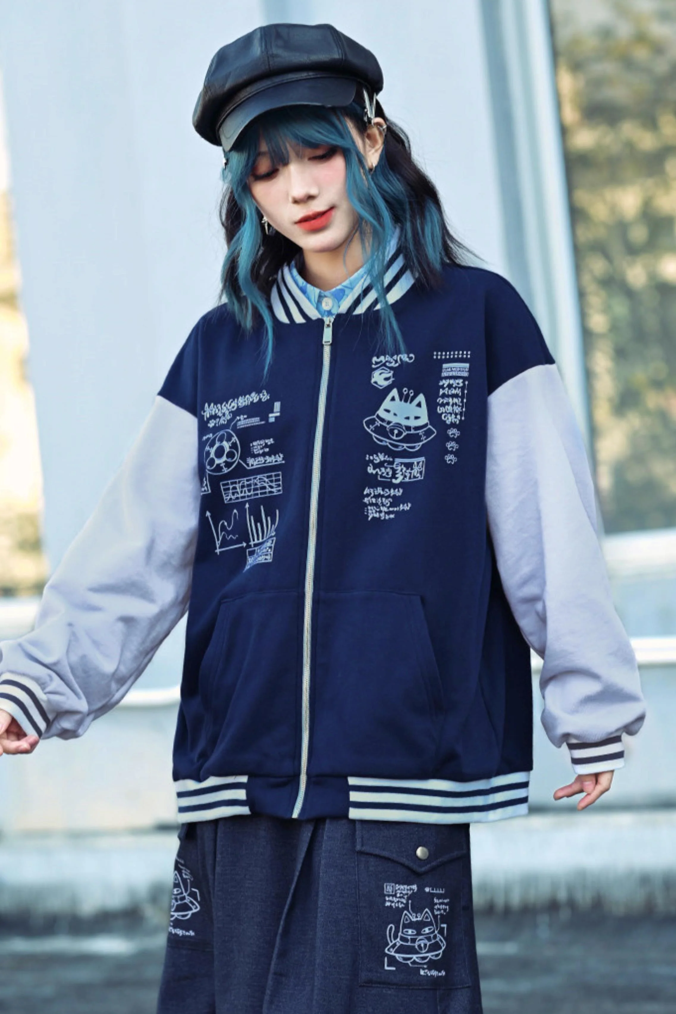 Edgy Baseball Jacket - Image 11