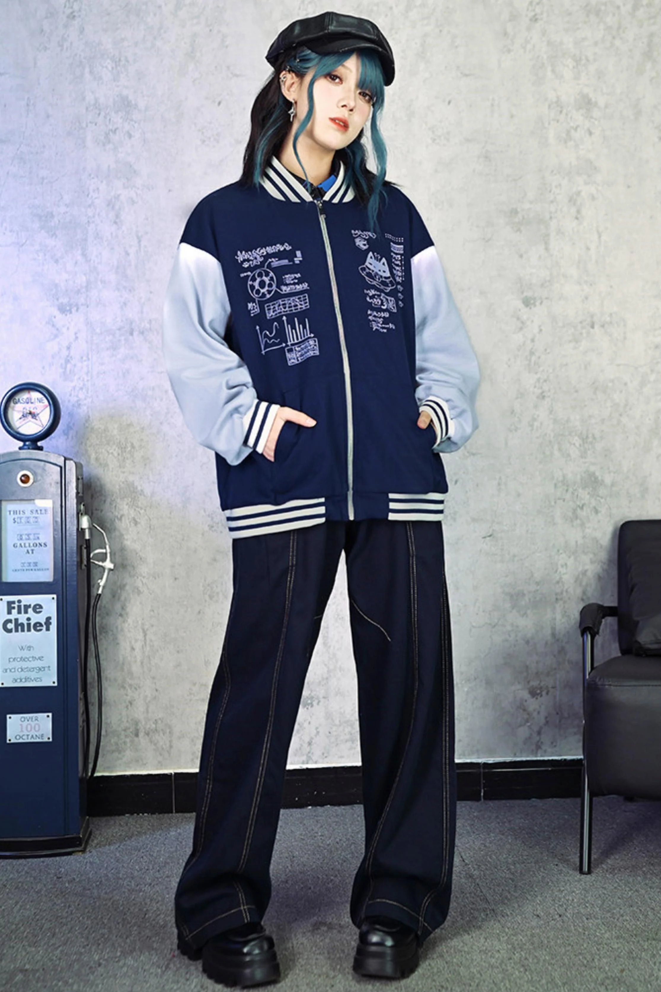 Edgy Baseball Jacket - Image 14