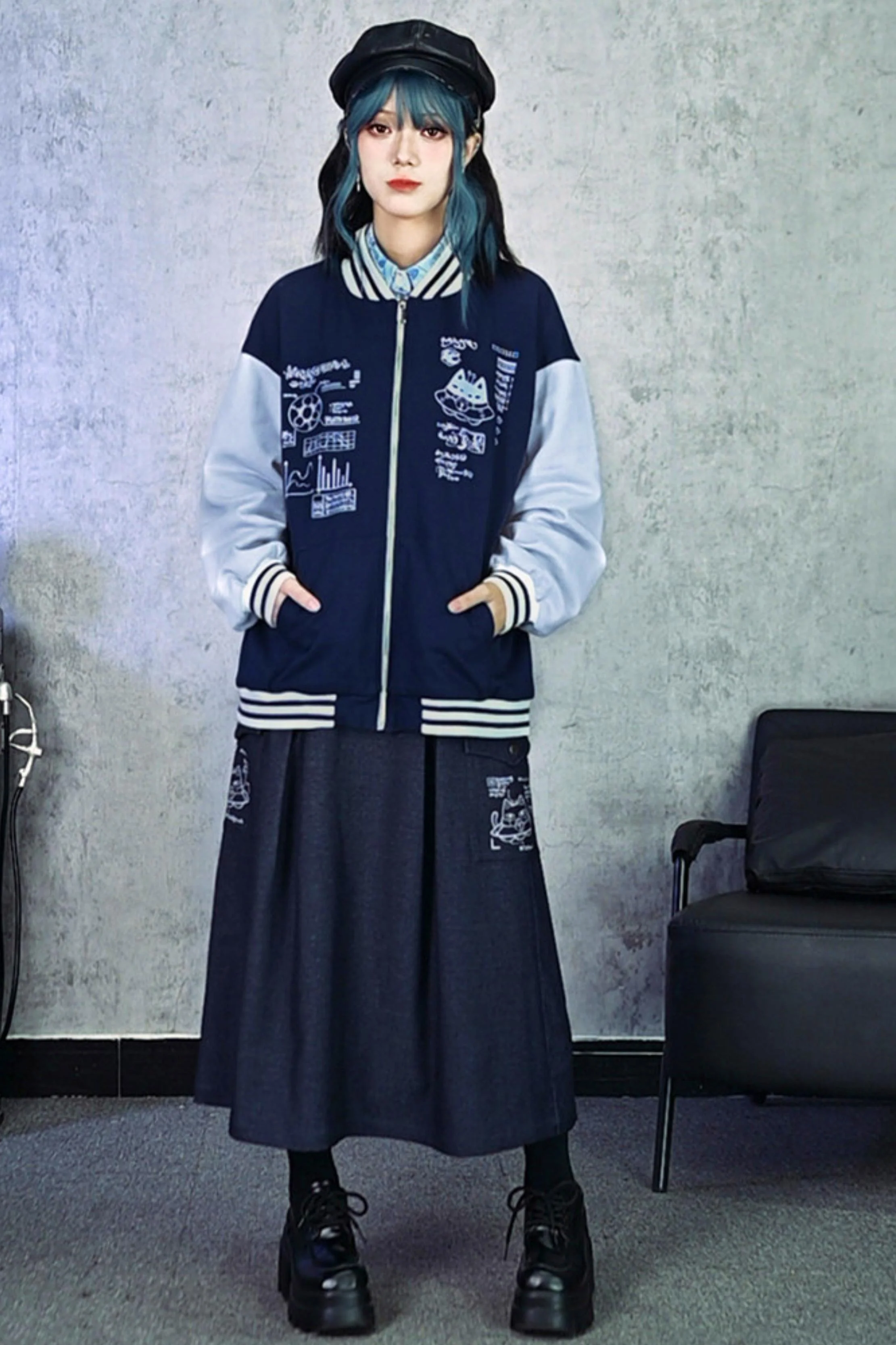 Edgy Baseball Jacket - Image 16