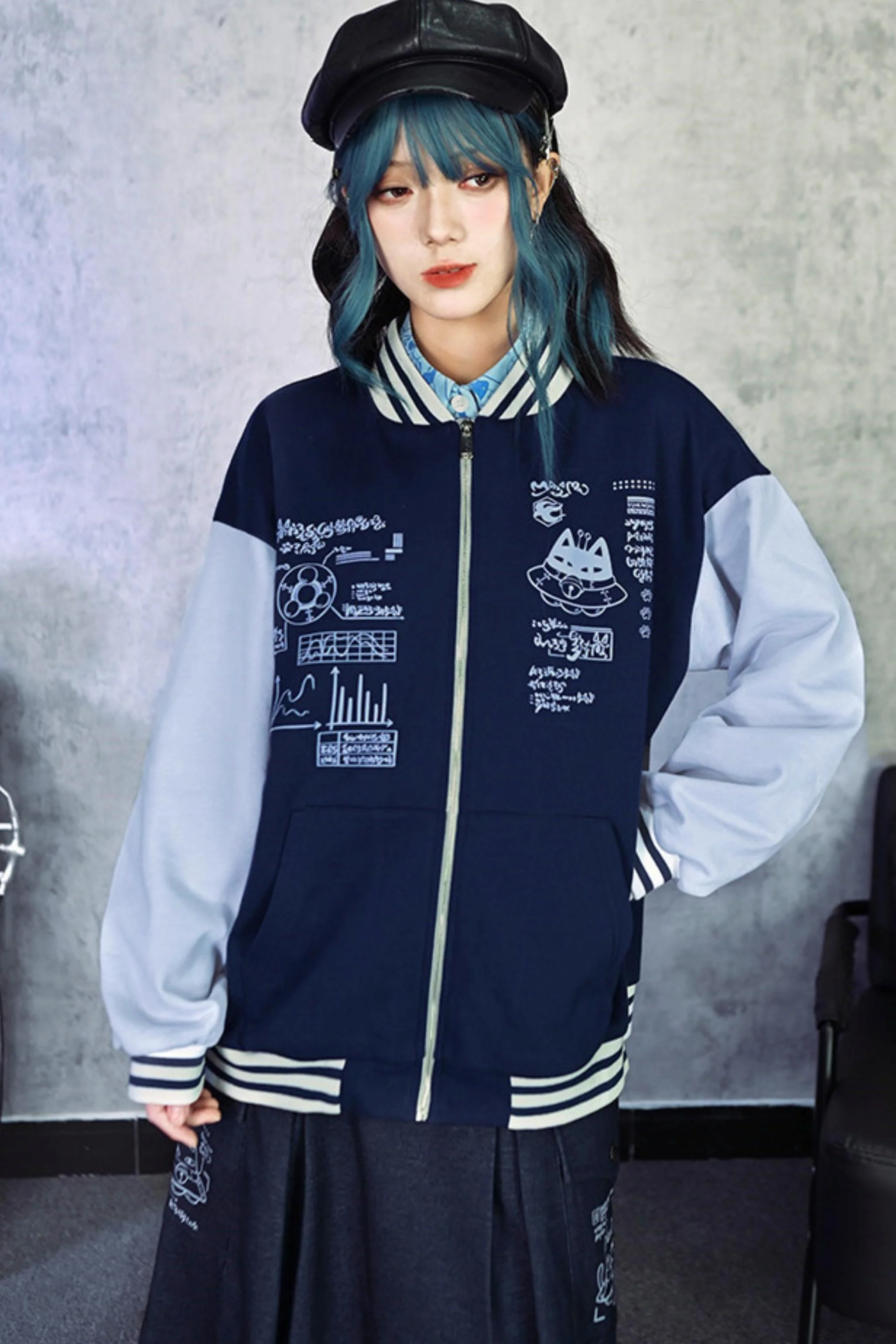 Edgy Baseball Jacket - Image 17