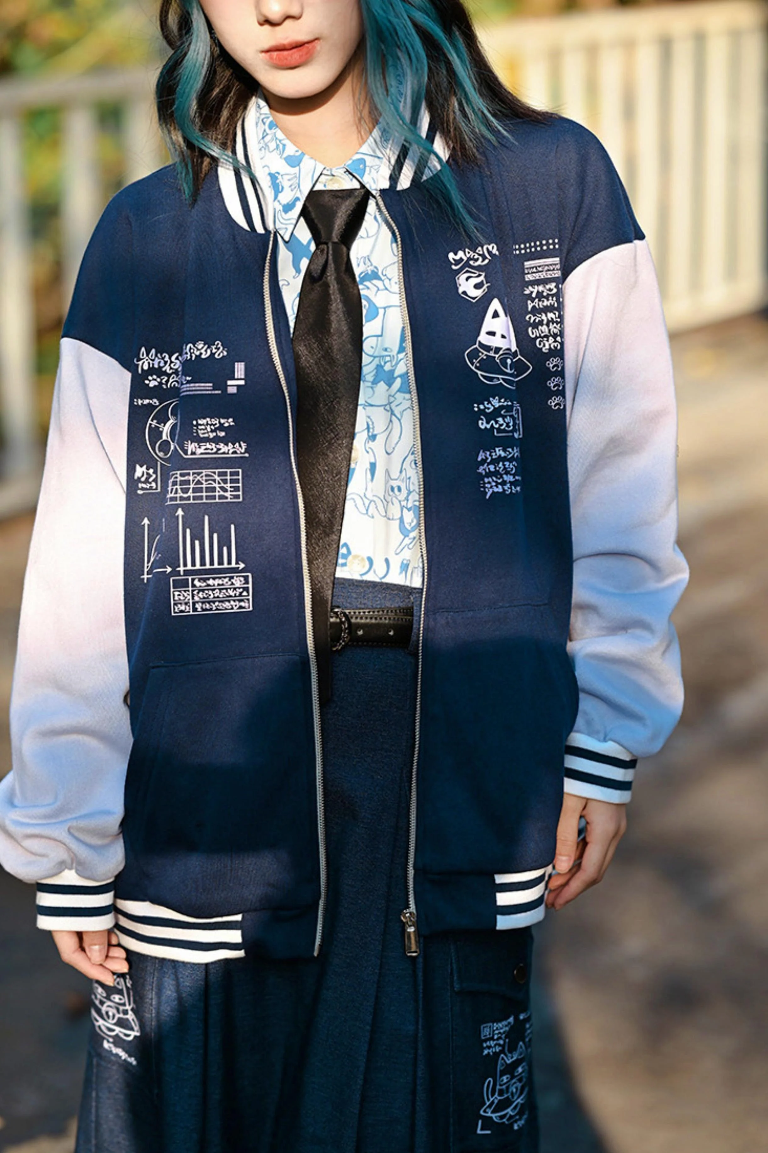 Edgy Baseball Jacket - Image 21