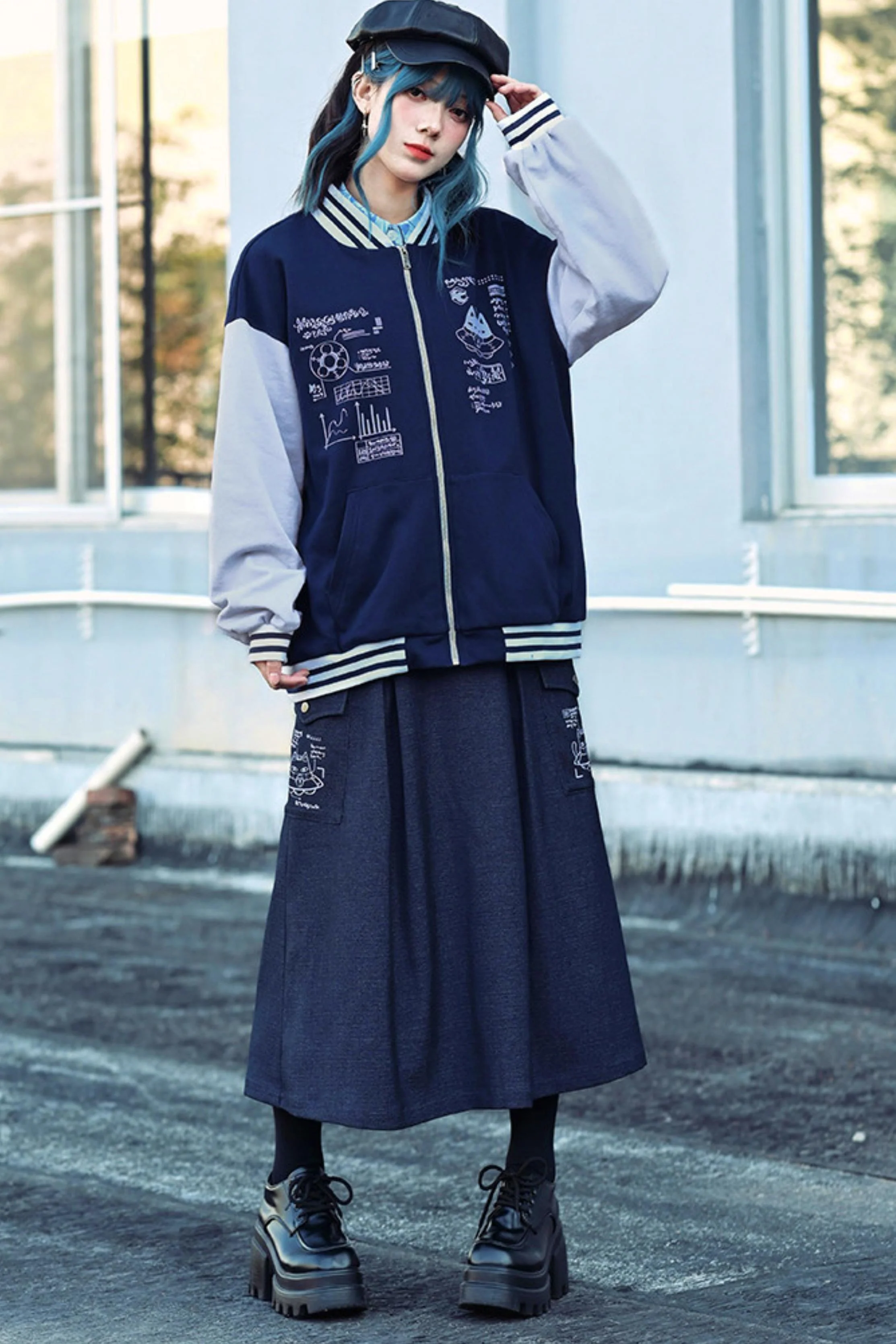 Edgy Baseball Jacket - Image 7