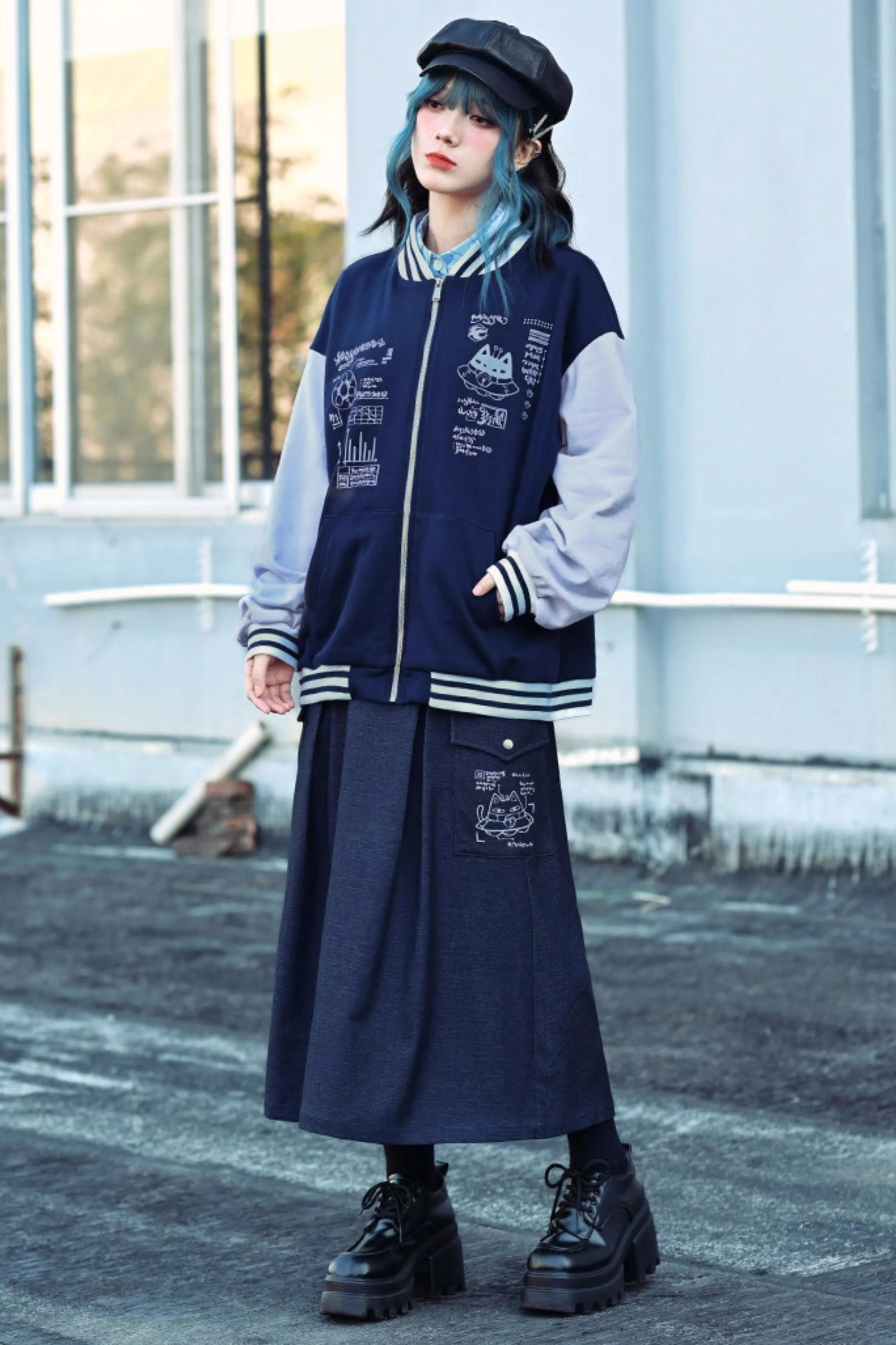 Edgy Baseball Jacket - Image 8