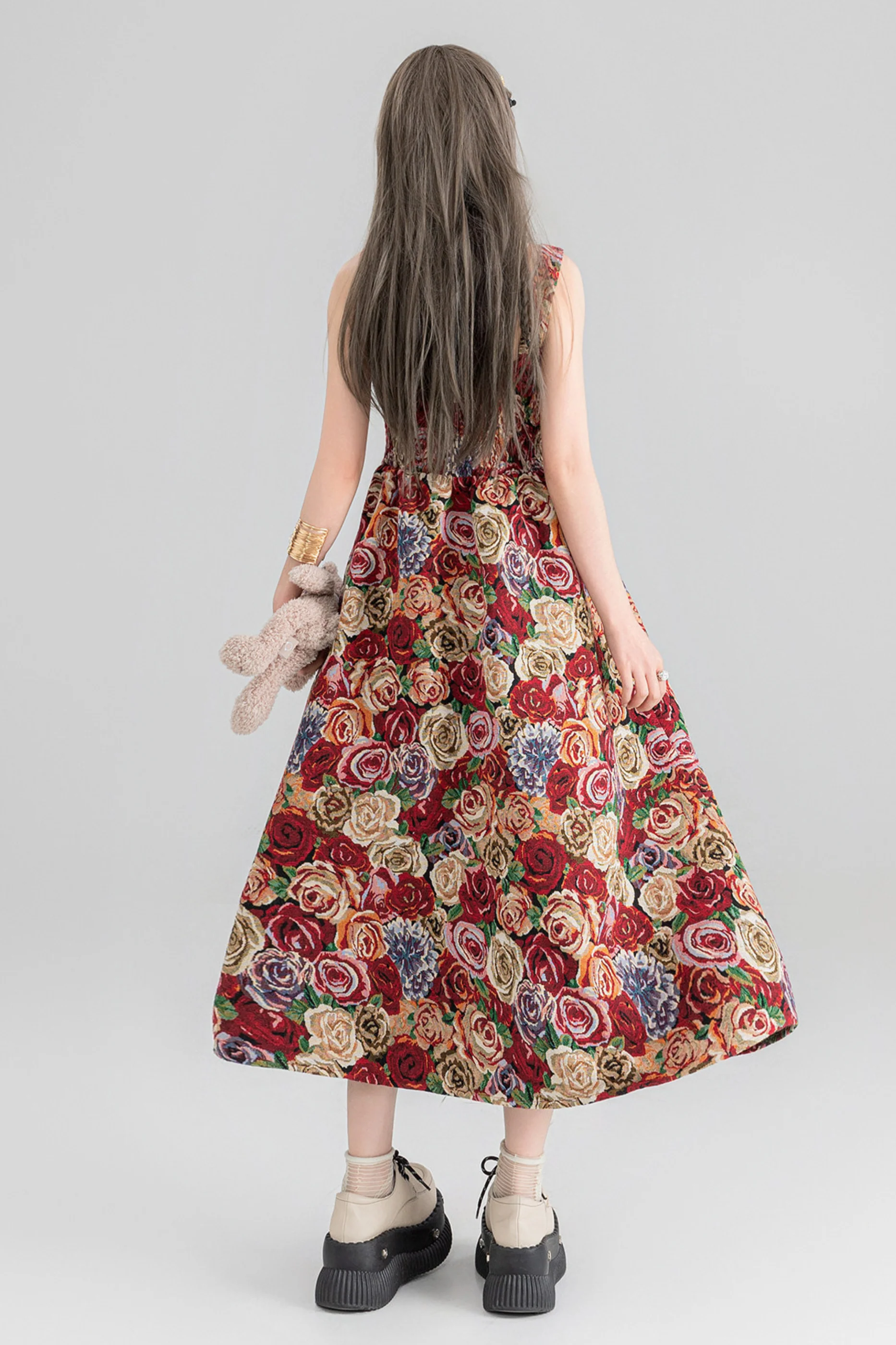 Jacquard Antique Painting Dress + Shirt - Image 18