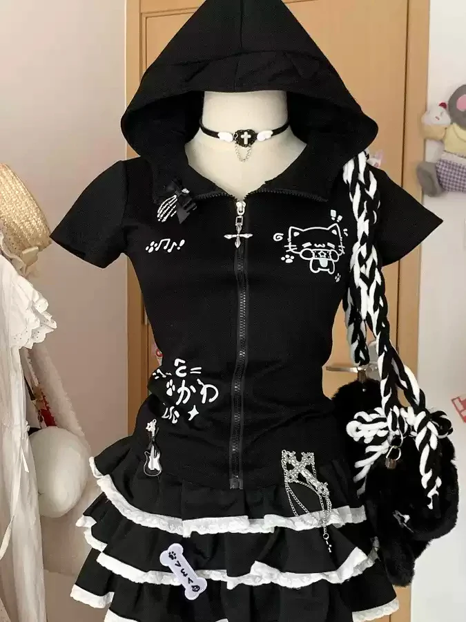 Japanese cat ears hooded jacket - Image 2