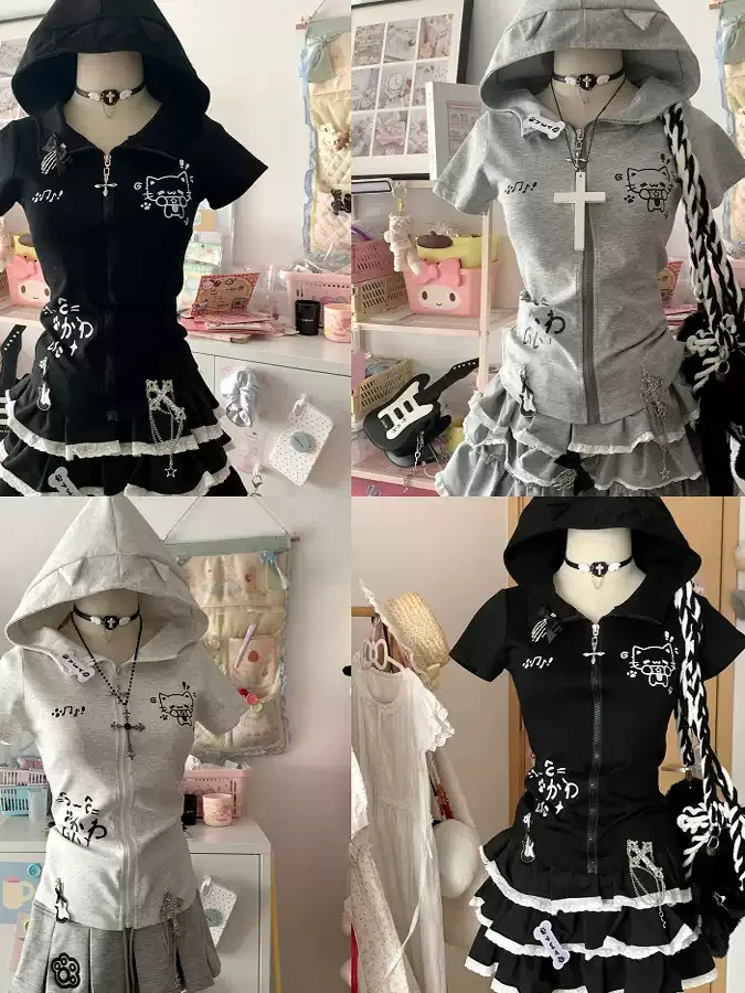 Japanese cat ears hooded jacket - Image 5