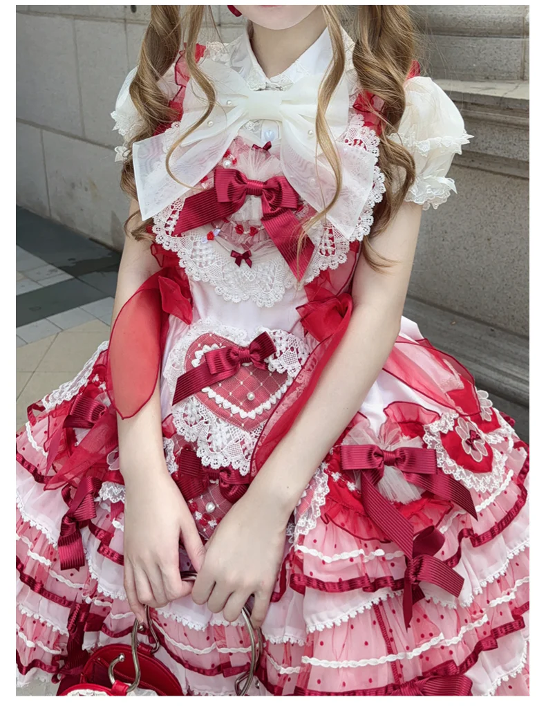 Jellycake Strawberry Mesh Lolita Shirt - Image 4