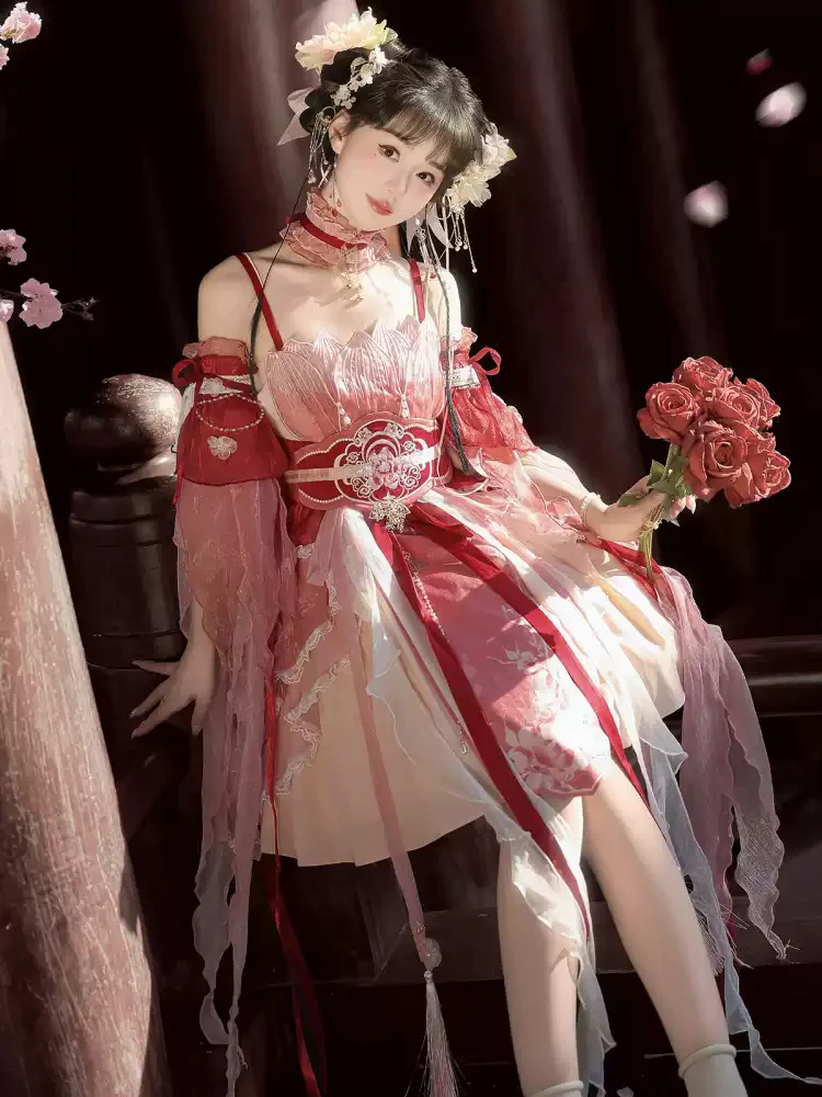 JSK embroidered girdle feather lolita dress - Image 2