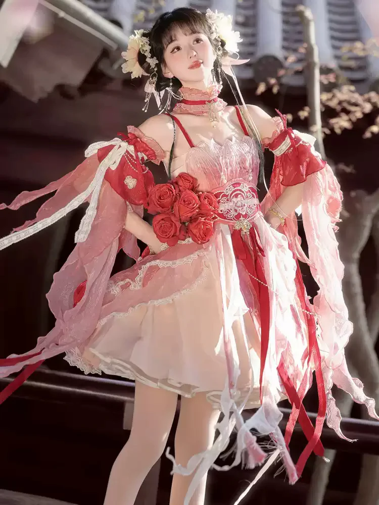 JSK embroidered girdle feather lolita dress - Image 3