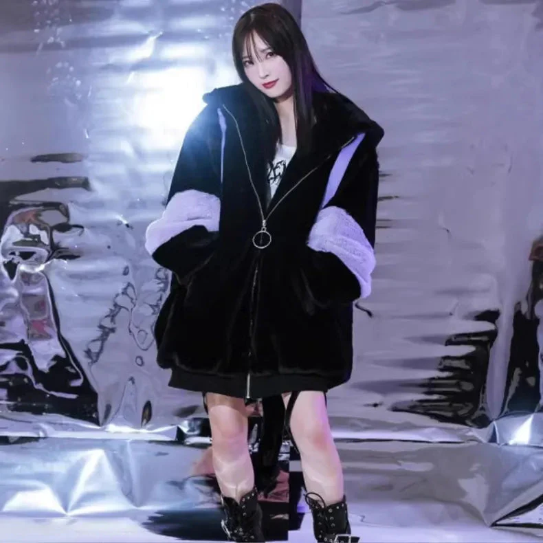 Jumbo Fluffy Pastel Goth Oversized Jacket - Image 8