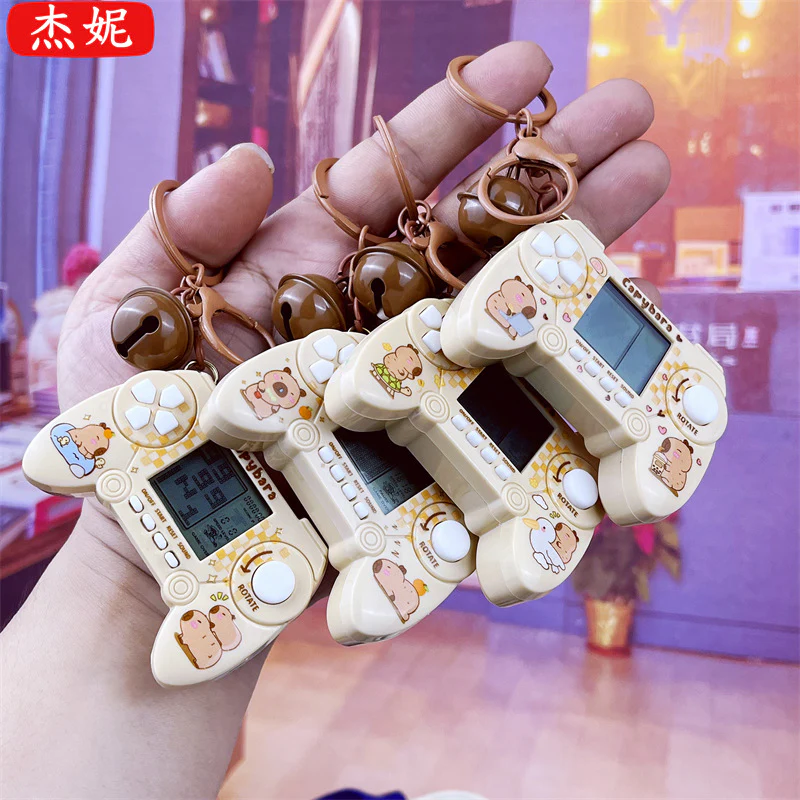 Kapibara retro Tetris game console keychain doll - Image 3