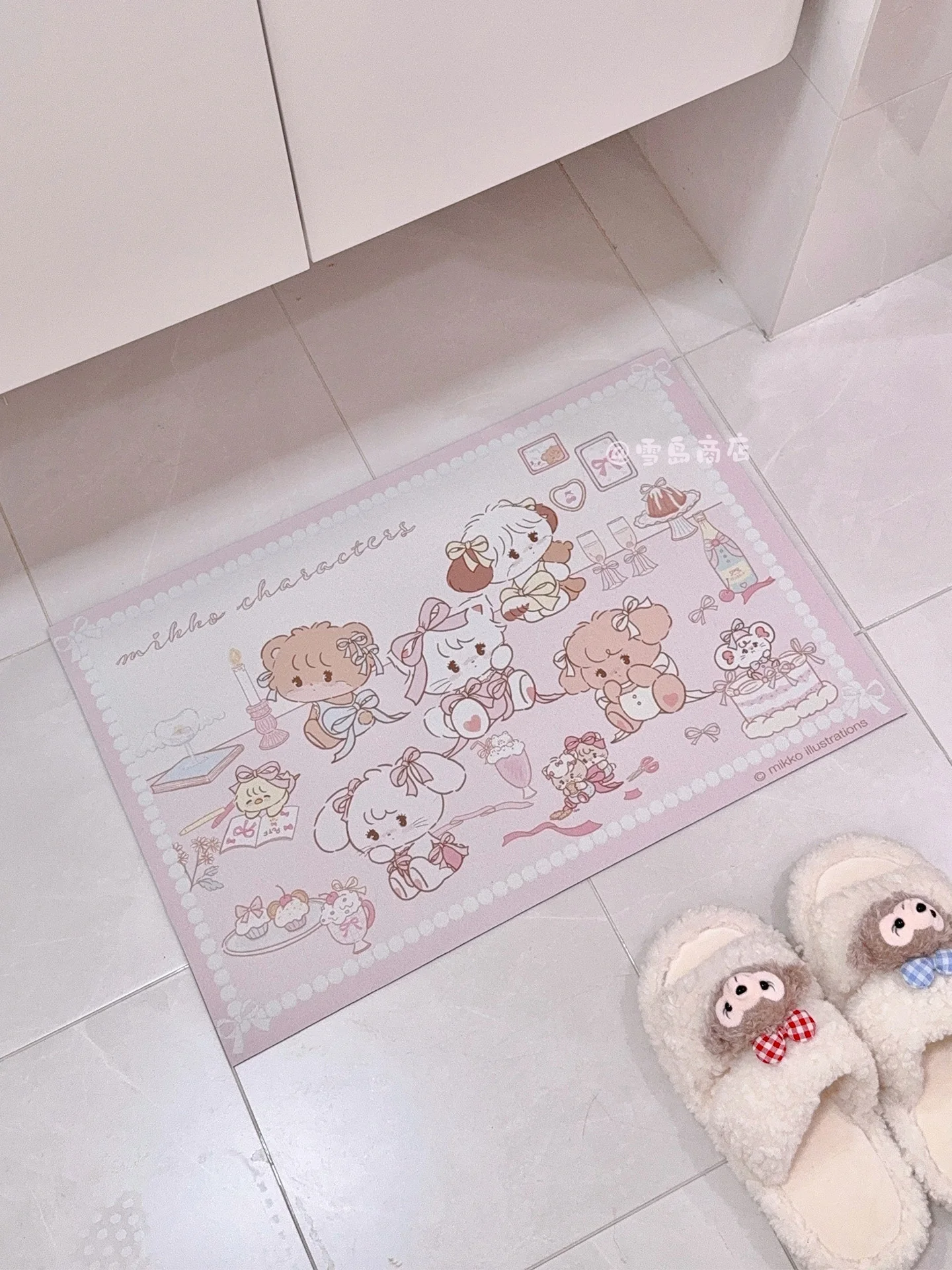 kawaii bathroom diatom mud absorbent floor mat