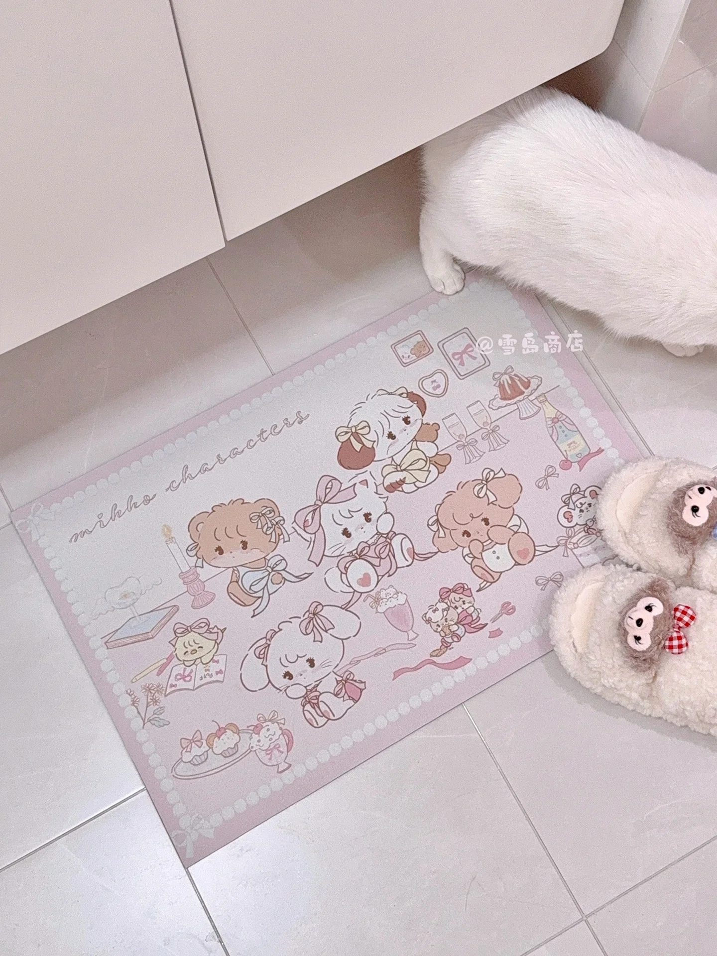 kawaii bathroom diatom mud absorbent floor mat - Image 2