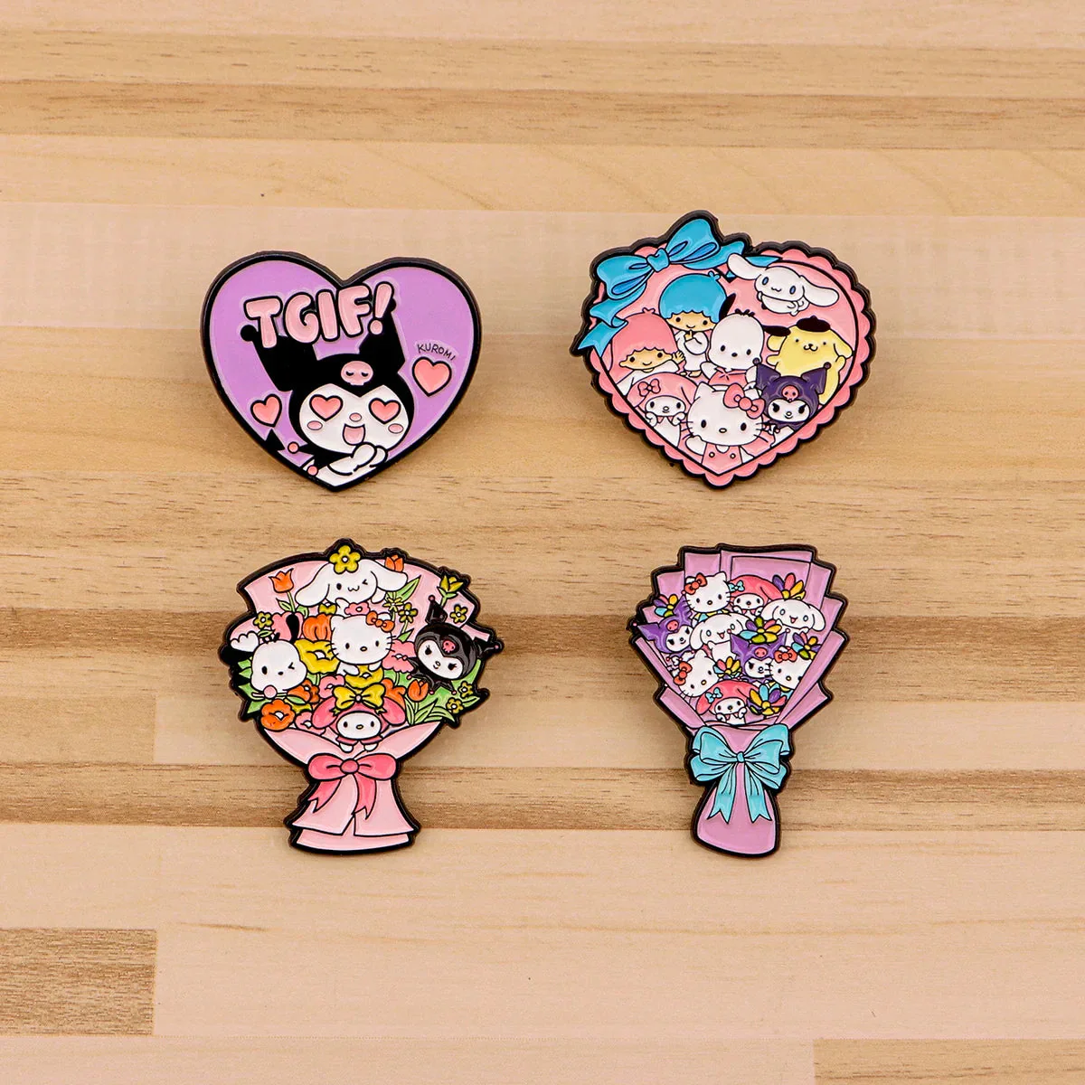 Kawaii Bouquet Enamel Pins - Image 2