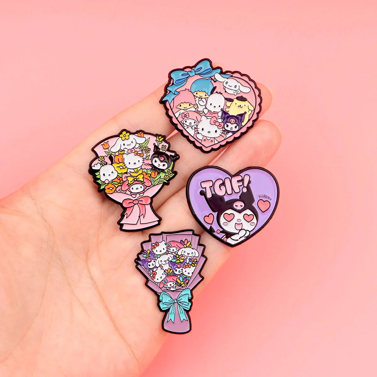 Kawaii Bouquet Enamel Pins - Image 3