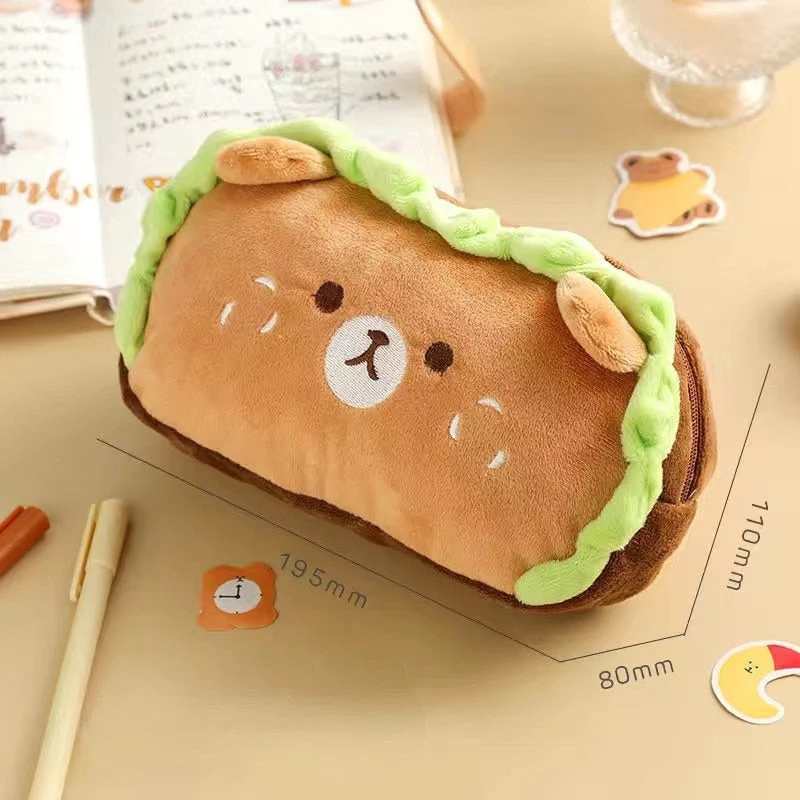 Kawaii Burger Dog Pencil Case - Image 3