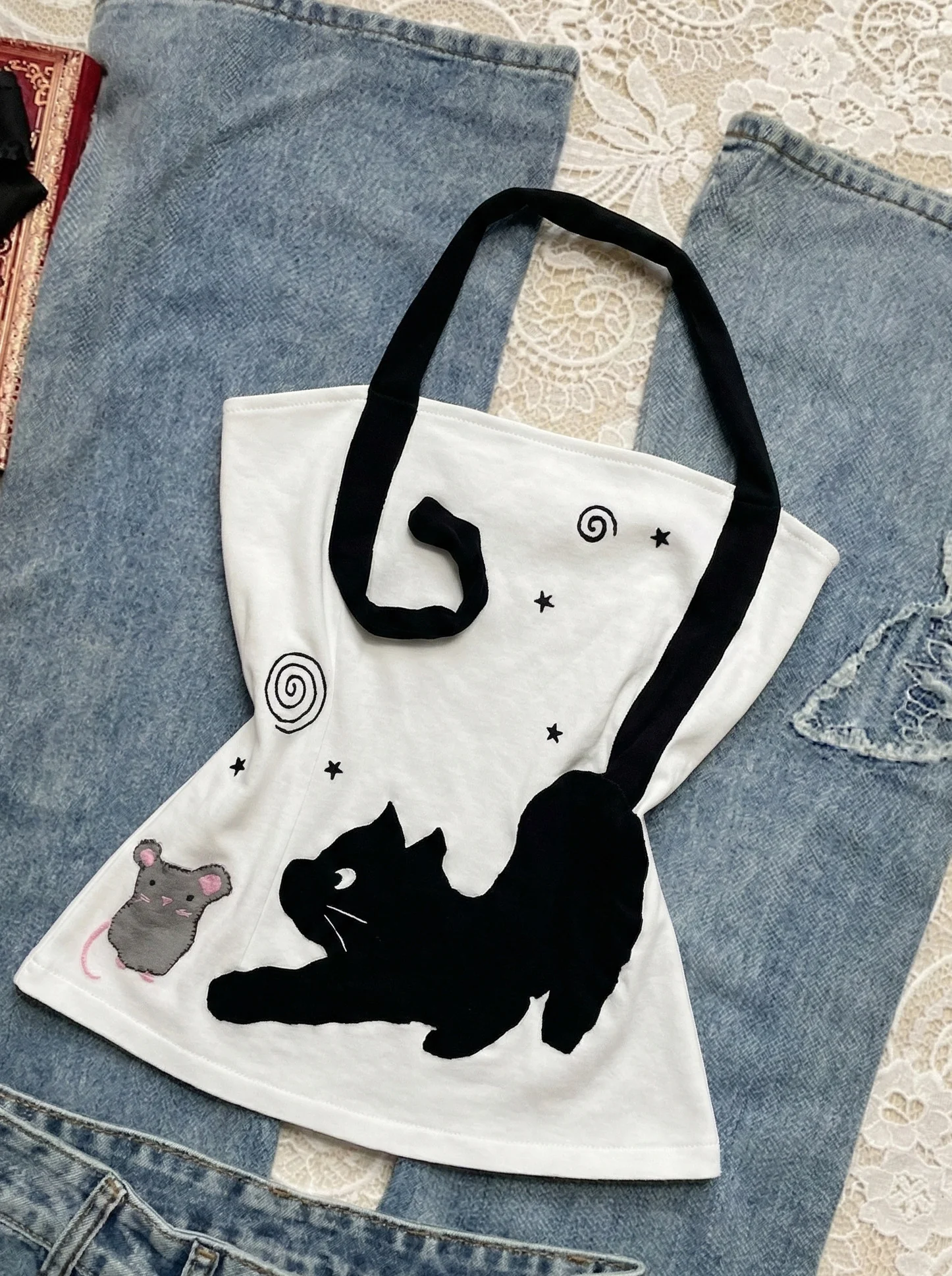 kawaii cat crop top - Image 4