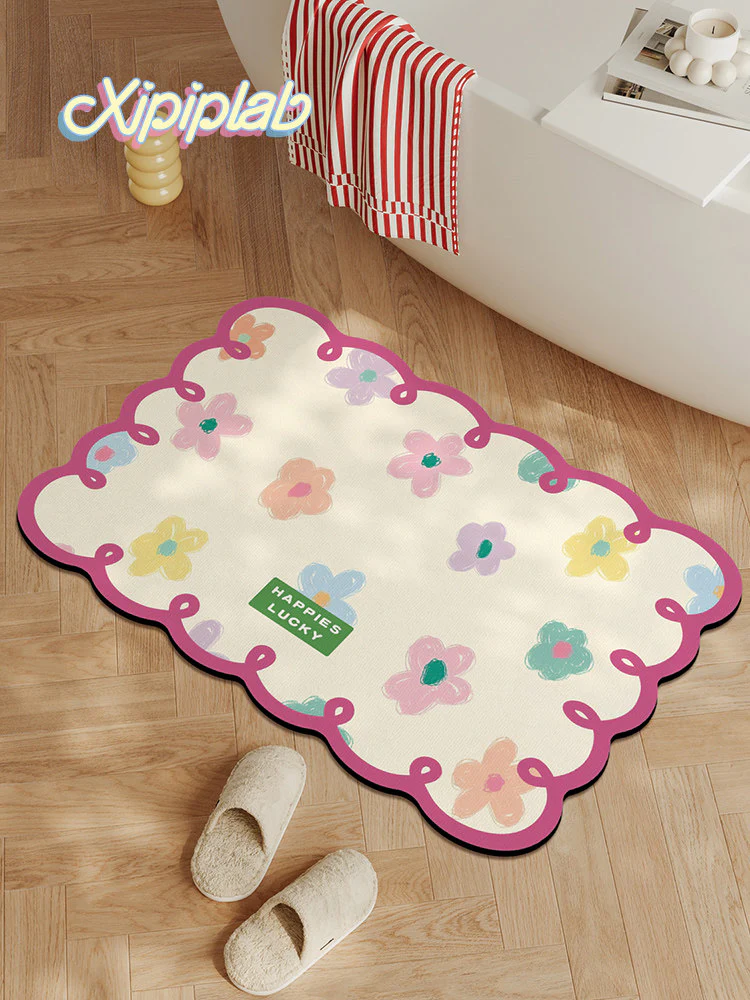kawaii flowers household bathroom mat - Image 4