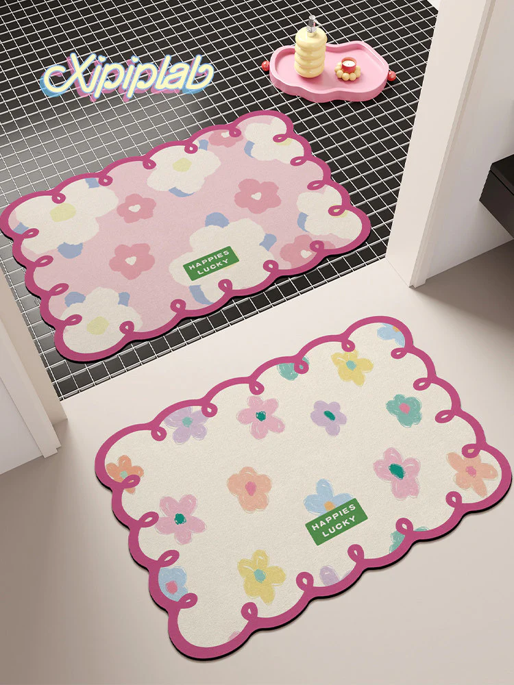 kawaii flowers household bathroom mat - Image 5