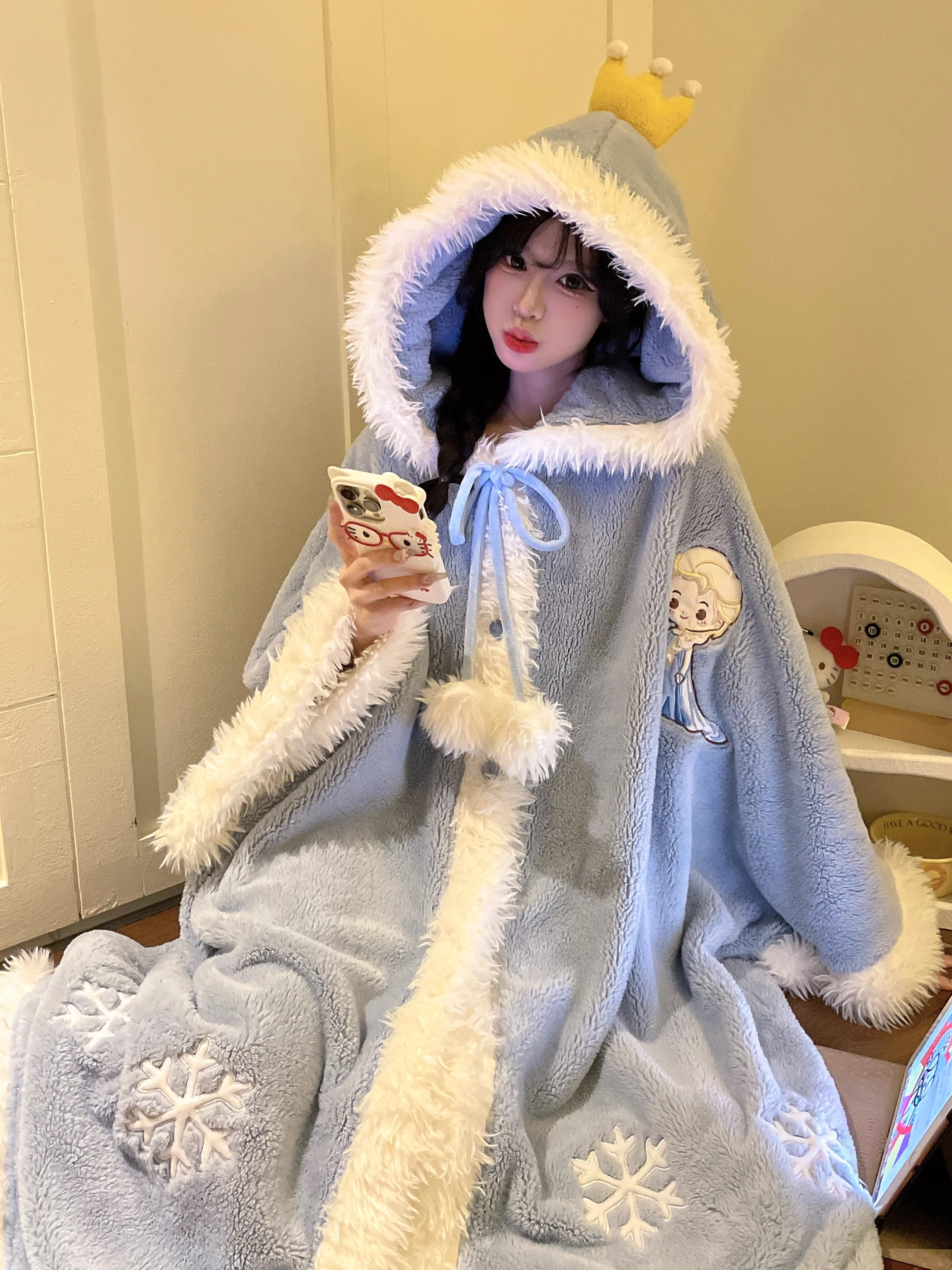 kawaii fur cloak nightgown - Image 4