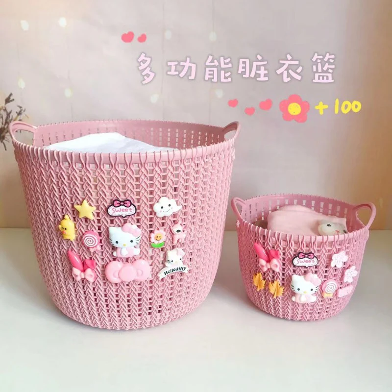 kawaii Imitation rattan storage basket - Image 2
