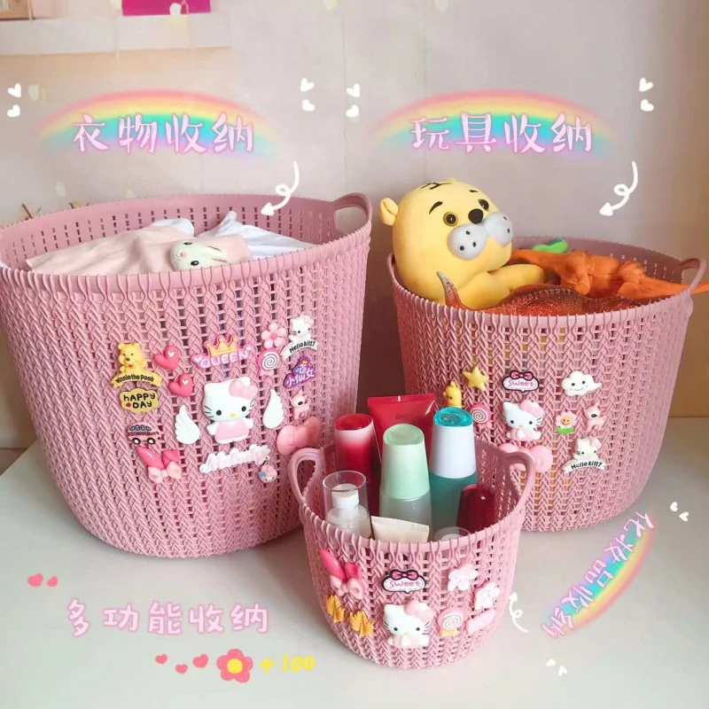 kawaii Imitation rattan storage basket - Image 4
